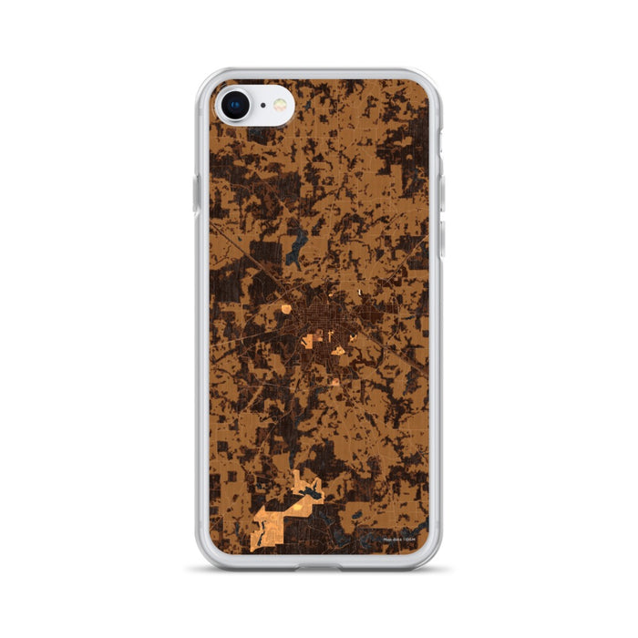 Custom Athens Texas Map iPhone SE Phone Case in Ember