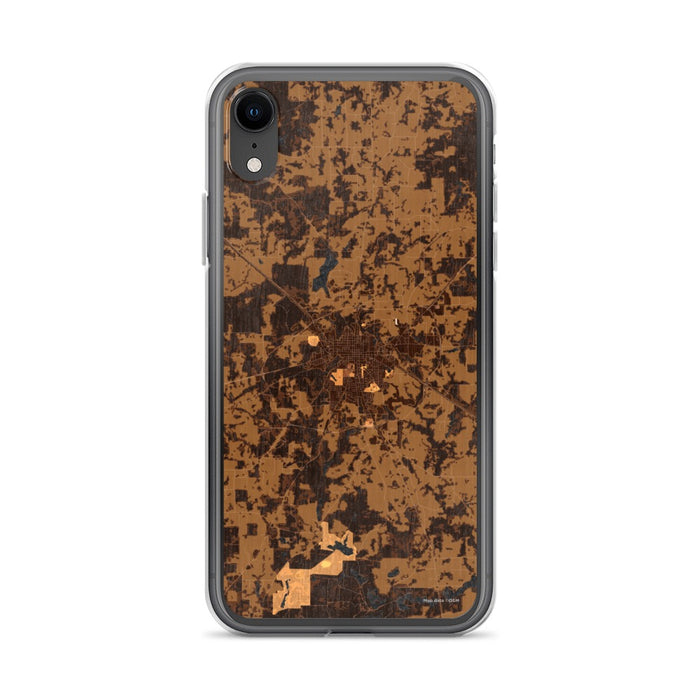 Custom Athens Texas Map Phone Case in Ember