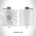 Rendered View of Athens Texas Map Engraving on 6oz Stainless Steel Flask in White