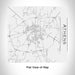 Rendered View of Athens Texas Map Engraving on 17oz Stainless Steel Insulated Tumbler in White