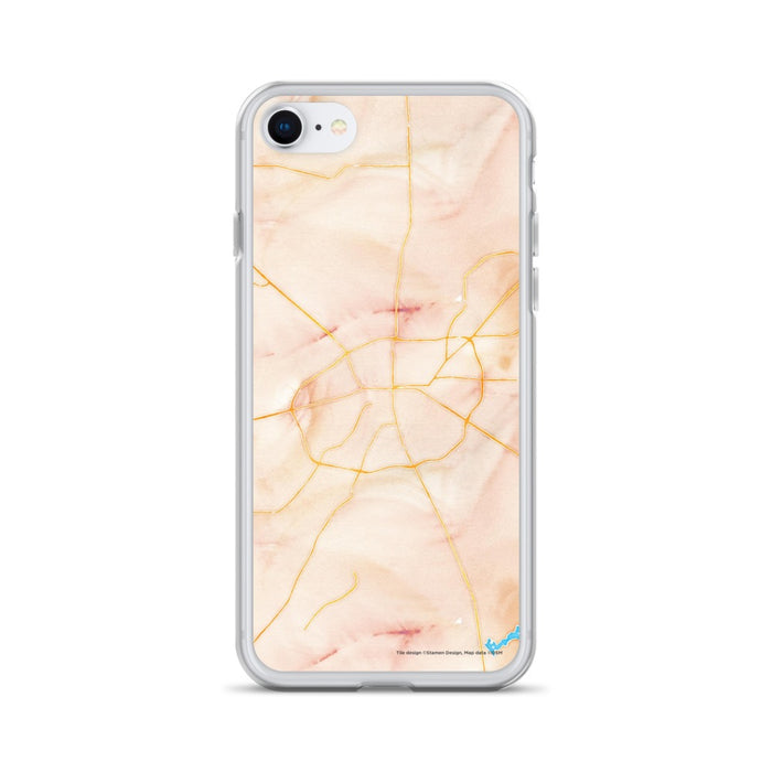 Custom Athens Texas Map iPhone SE Phone Case in Watercolor
