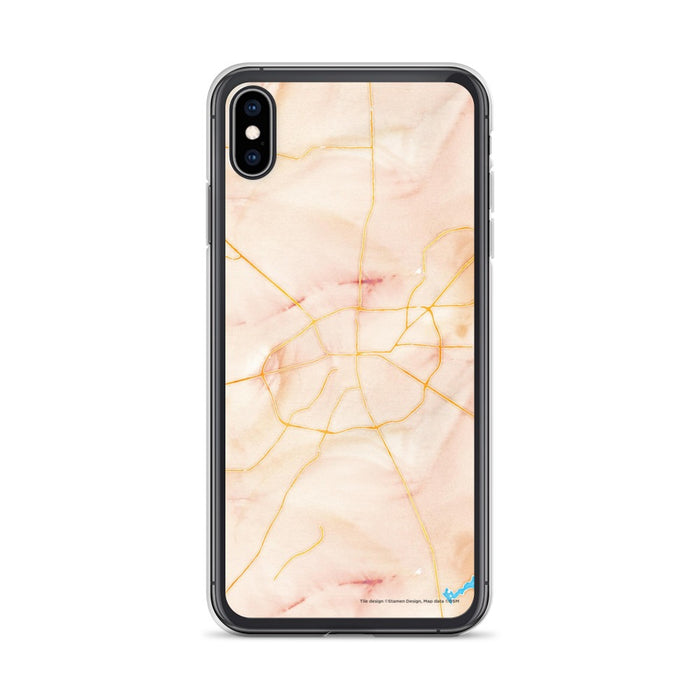 Custom Athens Texas Map Phone Case in Watercolor