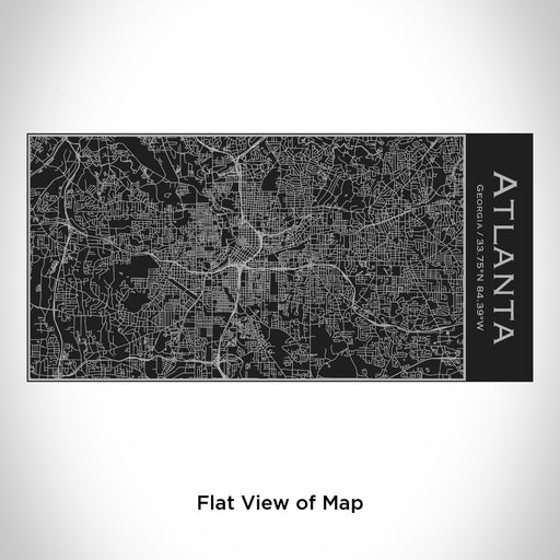 Rendered View of Atlanta Georgia Map Engraving on 17oz Stainless Steel Insulated Cola Bottle in Black