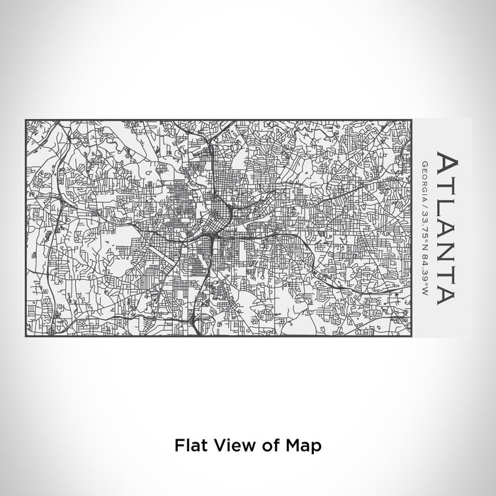 Rendered View of Atlanta Georgia Map Engraving on 17oz Stainless Steel Insulated Cola Bottle in White