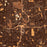 Atlanta Georgia Map Print in Ember Style Zoomed In Close Up Showing Details
