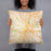 Person holding 18x18 Custom Atlanta Georgia Map Throw Pillow in Watercolor