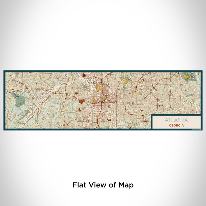 Flat View of Map Custom Atlanta Georgia Map Enamel Mug in Woodblock