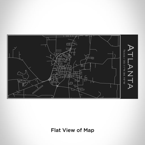 Rendered View of Atlanta Texas Map Engraving on 17oz Stainless Steel Insulated Cola Bottle in Black
