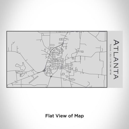 Rendered View of Atlanta Texas Map Engraving on 17oz Stainless Steel Insulated Cola Bottle