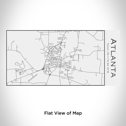 Rendered View of Atlanta Texas Map Engraving on 17oz Stainless Steel Insulated Cola Bottle in White