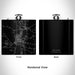 Rendered View of Atlanta Texas Map Engraving on 6oz Stainless Steel Flask in Black