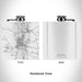 Rendered View of Atlanta Texas Map Engraving on 6oz Stainless Steel Flask in White