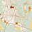 Atlanta Texas Map Print in Woodblock Style Zoomed In Close Up Showing Details