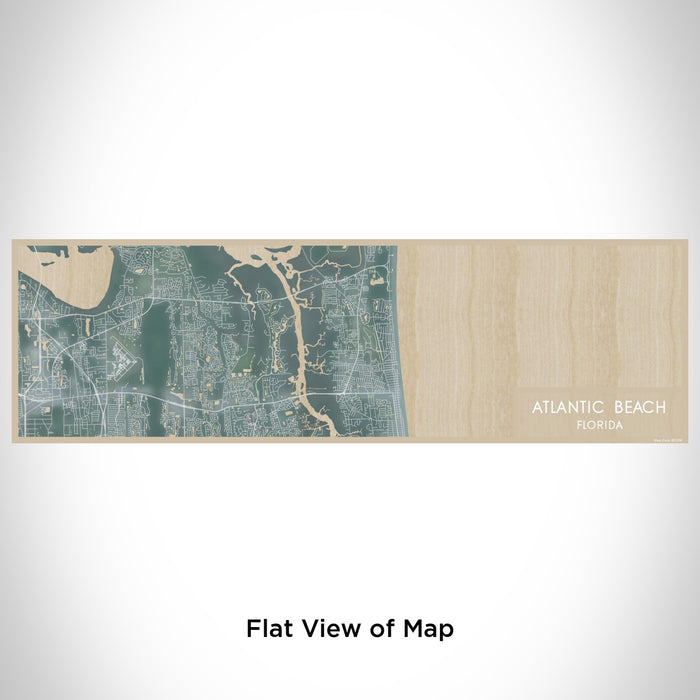 Flat View of Map Custom Atlantic Beach Florida Map Enamel Mug in Afternoon