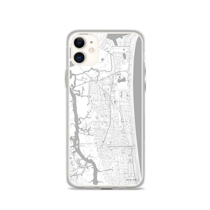 Custom iPhone 11 Atlantic Beach Florida Map Phone Case in Classic
