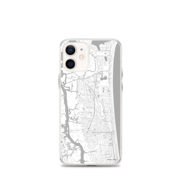 Custom iPhone 12 mini Atlantic Beach Florida Map Phone Case in Classic