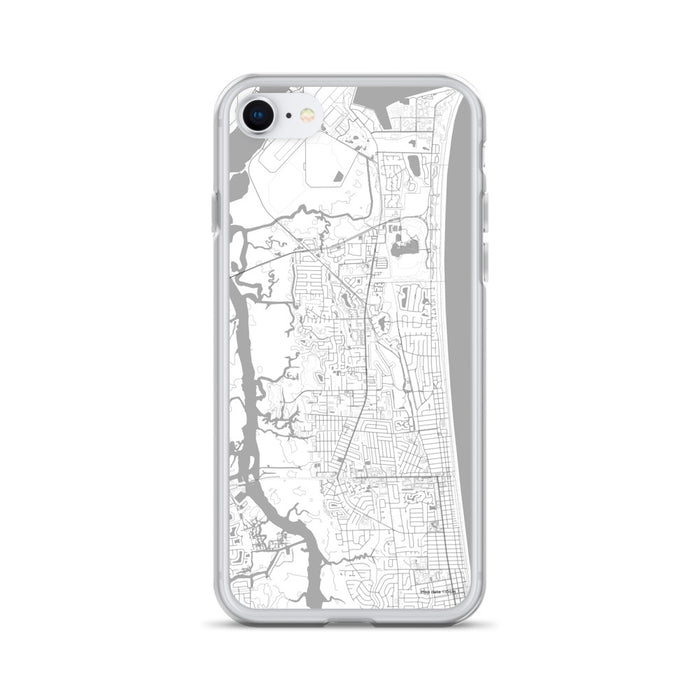 Custom iPhone SE Atlantic Beach Florida Map Phone Case in Classic