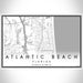 Atlantic Beach Florida Map Print Landscape Orientation in Classic Style With Shaded Background