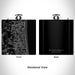 Rendered View of Atlantic Beach Florida Map Engraving on 6oz Stainless Steel Flask in Black