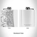 Rendered View of Atlantic Beach Florida Map Engraving on 6oz Stainless Steel Flask in White