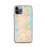 Custom iPhone 11 Pro Atlantic Beach Florida Map Phone Case in Watercolor