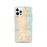 Custom iPhone 12 Pro Atlantic Beach Florida Map Phone Case in Watercolor