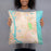 Person holding 18x18 Custom Atlantic Beach Florida Map Throw Pillow in Watercolor
