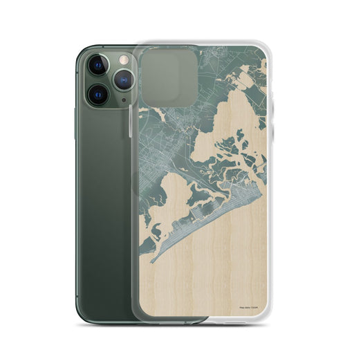 Custom Atlantic City New Jersey Map Phone Case in Afternoon