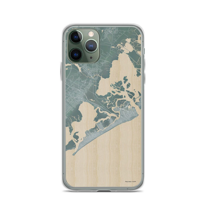 Custom iPhone 11 Pro Atlantic City New Jersey Map Phone Case in Afternoon
