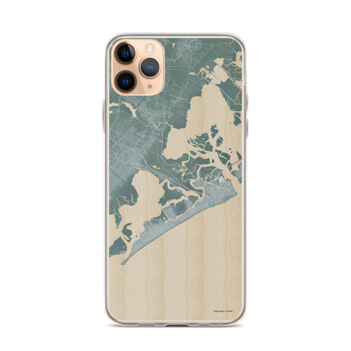Custom iPhone 11 Pro Max Atlantic City New Jersey Map Phone Case in Afternoon
