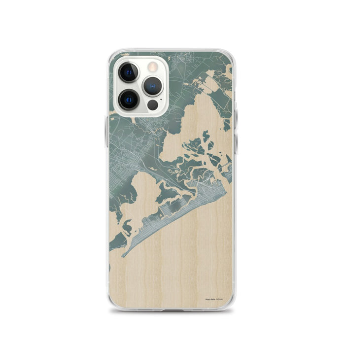 Custom iPhone 12 Pro Atlantic City New Jersey Map Phone Case in Afternoon