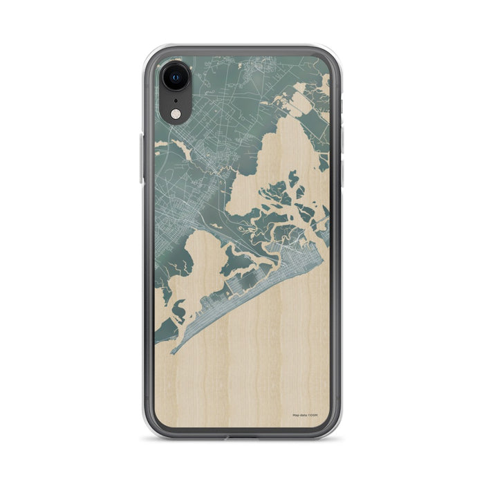 Custom iPhone XR Atlantic City New Jersey Map Phone Case in Afternoon