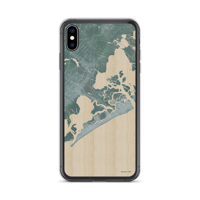 Custom iPhone XS Max Atlantic City New Jersey Map Phone Case in Afternoon