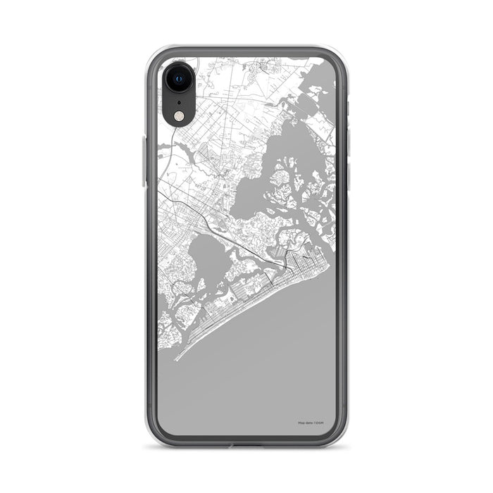 Custom iPhone XR Atlantic City New Jersey Map Phone Case in Classic