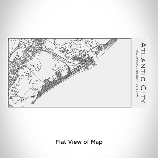 Rendered View of Atlantic City New Jersey Map Engraving on 17oz Stainless Steel Insulated Cola Bottle in White