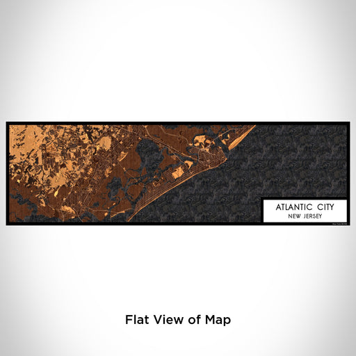 Flat View of Map Custom Atlantic City New Jersey Map Enamel Mug in Ember