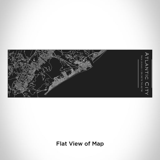 Rendered View of Atlantic City New Jersey Map Engraving on 10oz Stainless Steel Insulated Cup with Sliding Lid in Black