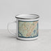Left View Custom Atlantic City New Jersey Map Enamel Mug in Woodblock