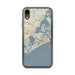 Custom iPhone XR Atlantic City New Jersey Map Phone Case in Woodblock