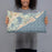 Person holding 20x12 Custom Atlantic City New Jersey Map Throw Pillow in Woodblock