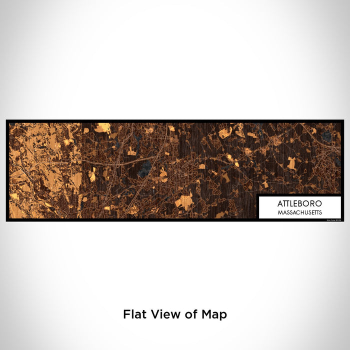 Flat View of Map Custom Attleboro Massachusetts Map Enamel Mug in Ember