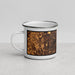 Left View Custom Attleboro Massachusetts Map Enamel Mug in Ember