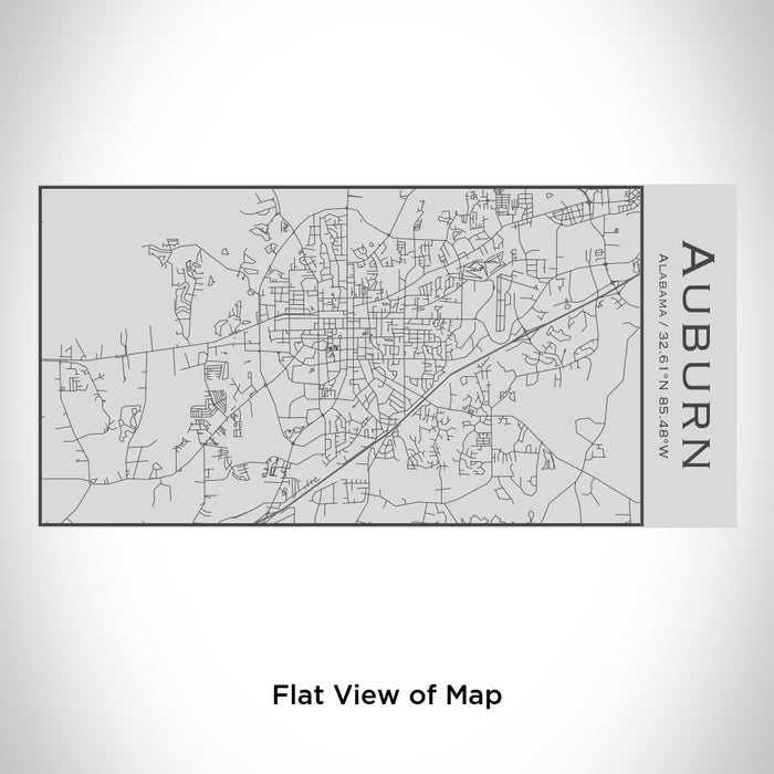 Rendered View of Auburn Alabama Map Engraving on 17oz Stainless Steel Insulated Cola Bottle