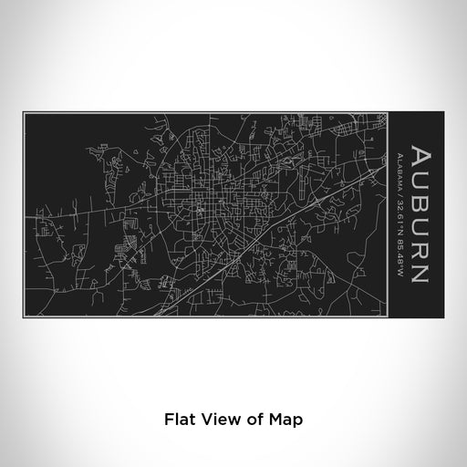 Rendered View of Auburn Alabama Map Engraving on 17oz Stainless Steel Insulated Cola Bottle in Black