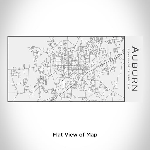 Rendered View of Auburn Alabama Map Engraving on 17oz Stainless Steel Insulated Cola Bottle in White