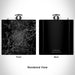 Rendered View of Auburn Alabama Map Engraving on 6oz Stainless Steel Flask in Black