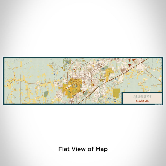 Flat View of Map Custom Auburn Alabama Map Enamel Mug in Woodblock
