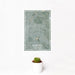 12x18 Aurora Colorado Map Print Portrait Orientation in Afternoon Style With Small Cactus Plant in White Planter