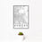 12x18 Aurora Colorado Map Print Portrait Orientation in Classic Style With Small Cactus Plant in White Planter