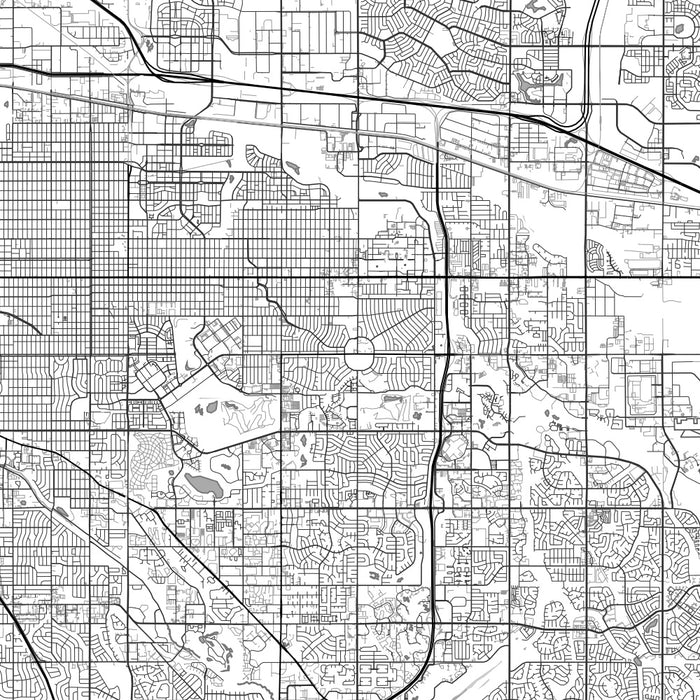 Aurora Colorado Map Print in Classic Style Zoomed In Close Up Showing Details